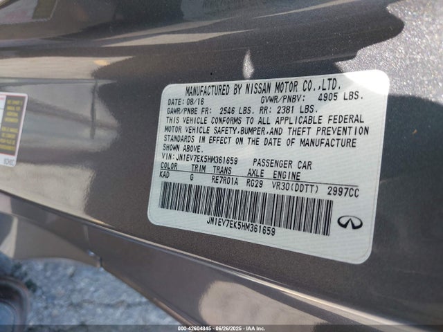 JN1EV7EK5HM361659 Infiniti 2017