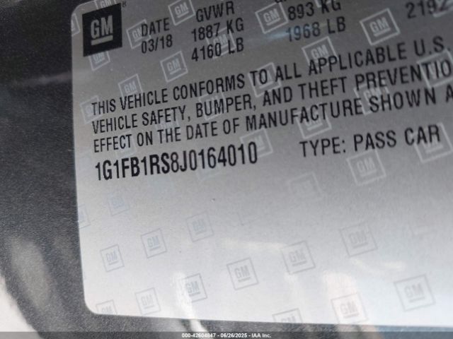 1G1FB1RS8J0164010 Chevrolet lgx - direct injection, variable valve timing, alum, gen 2