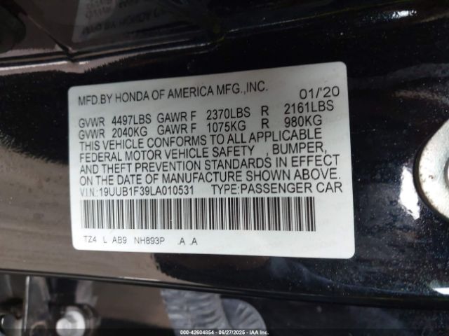 2020 ACURA TLX 19UUB1F39LA010531 Photo 8