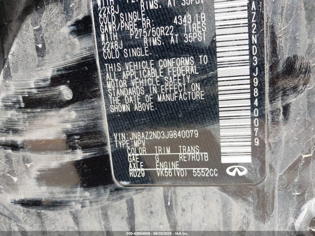 JN8AZ2ND3J9840079 Infiniti 2018