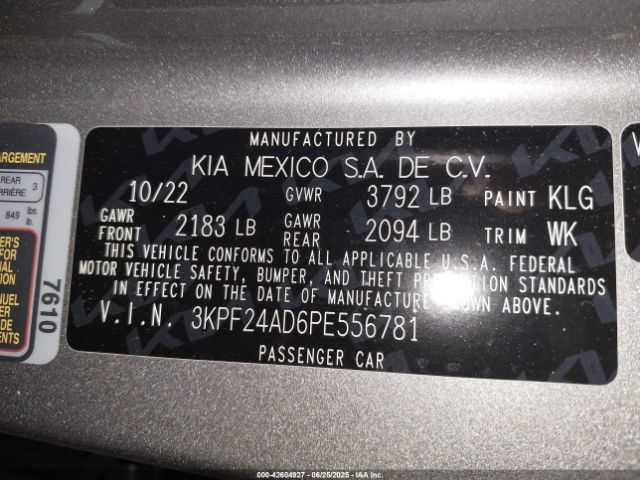 2023 KIA FORTE 3KPF24AD6PE556781 Photo 8