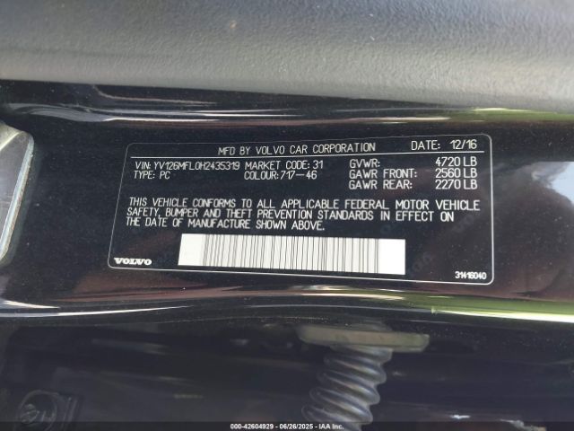 2017 VOLVO S60 YV126MFL0H2435319 Photo 8