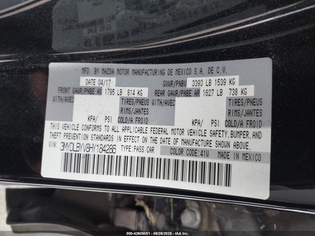 3MYDLBYV8HY184286 Toyota p5v