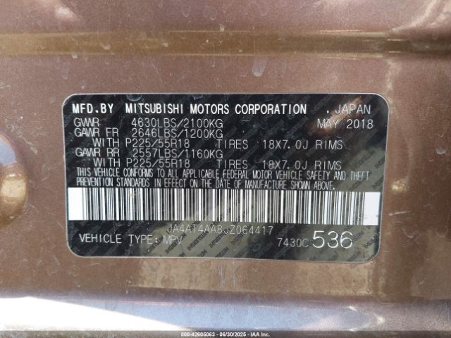 2018 MITSUBISHI ECLIPSE CROSS JA4AT4AA8JZ064417 Photo 8