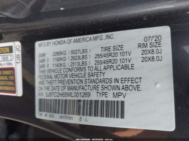 2021 ACURA RDX 5J8TC2H65ML001269 Photo 8