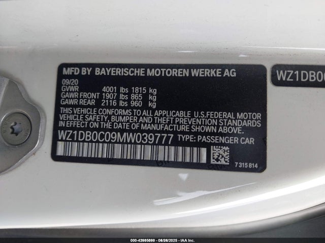 WZ1DB0C09MW039777 Toyota Supra