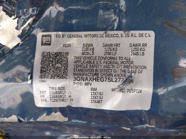 2025 CHEVROLET EQUINOX 3GNAXHEG7SL272580 Photo 8