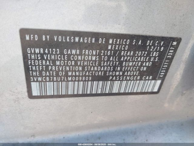 2020 VOLKSWAGEN JETTA 3VWCB7BU7LM009809 Photo 8