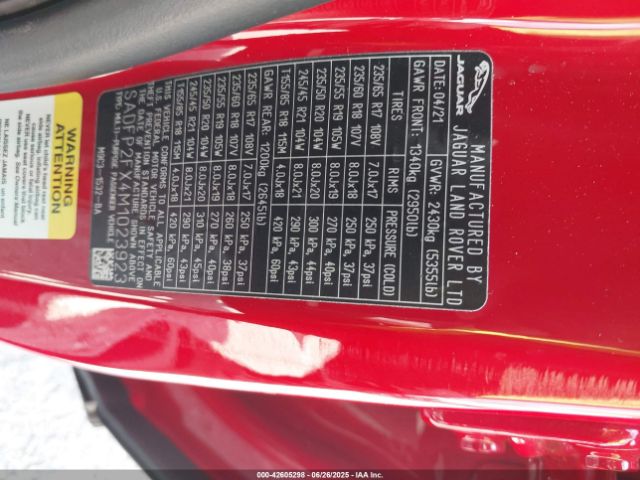 2021 JAGUAR E-PACE SADFP2FX4M1023923 Photo 8