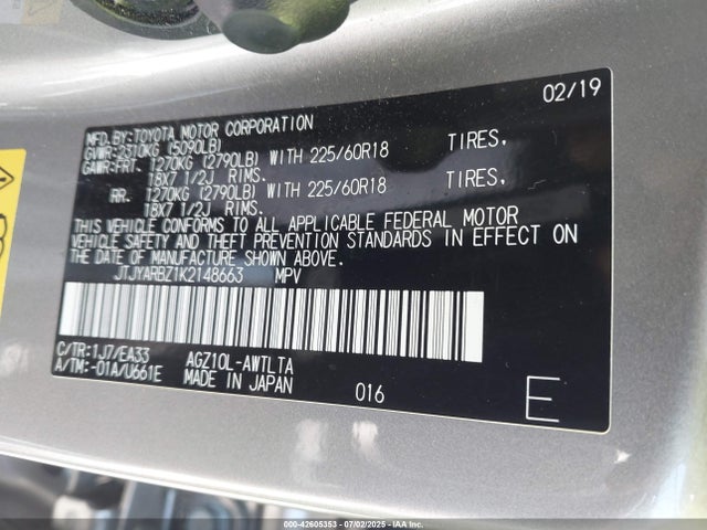 JTJYARBZ1K2148663 Lexus 8ar-fts