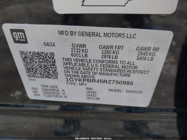 2024 CADILLAC XT6 1GYKPBR45RZ750986 Photo 8