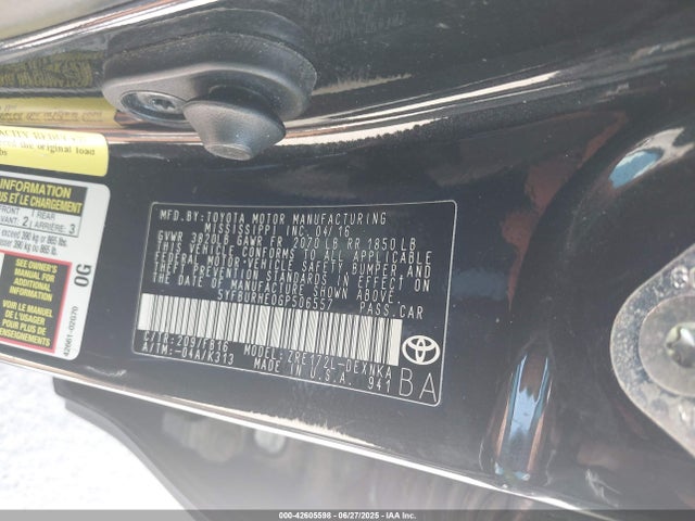 5YFBURHE0GP506557 Toyota 2zr-fe