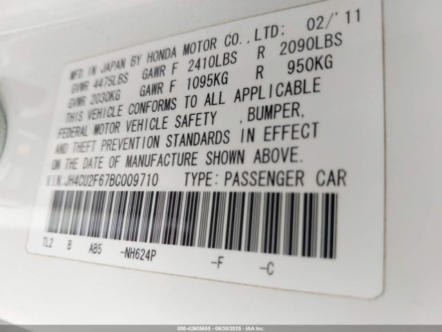 2011 ACURA TSX JH4CU2F67BC009710 Photo 8