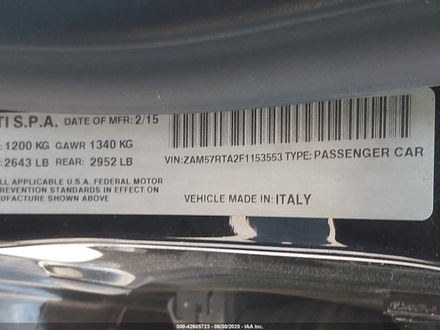 ZAM57RTA2F1153553 Maserati m156b