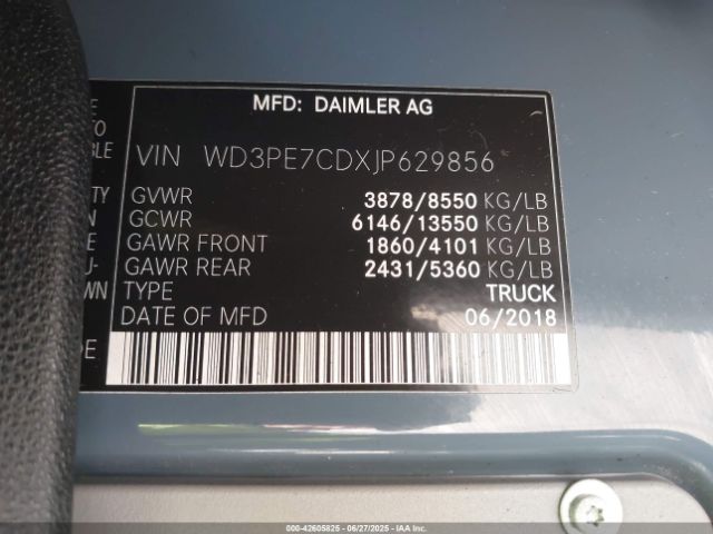 2018 MERCEDES-BENZ SPRINTER 2500 WD3PE7CDXJP629856 Photo 8