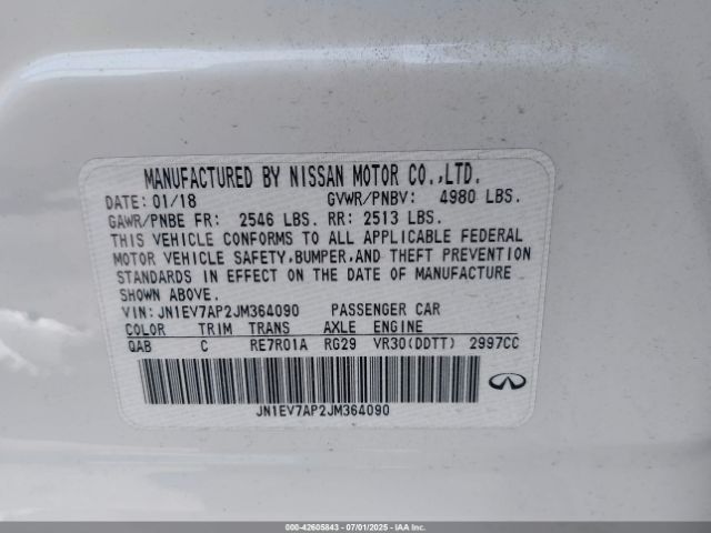 2018 INFINITI Q50 JN1EV7AP2JM364090 Photo 8