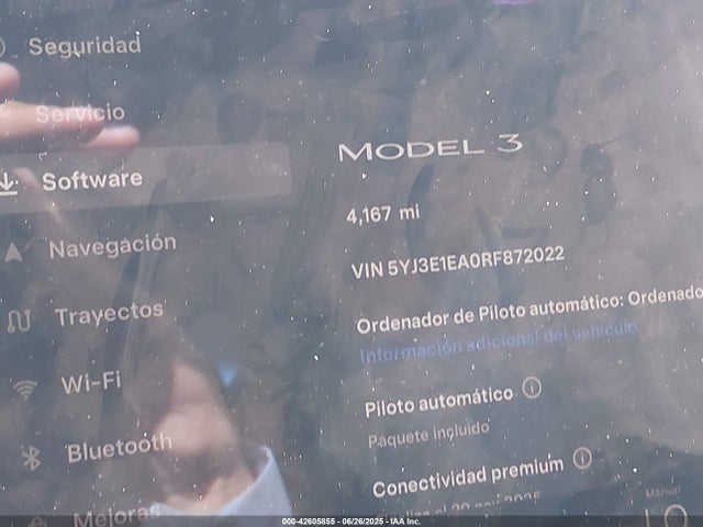 5YJ3E1EA0RF872022 Tesla MODEL 3
