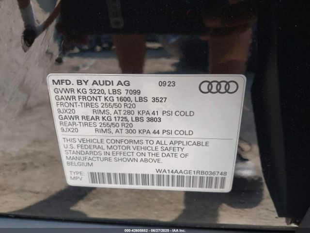 2024 AUDI Q8 E-TRON WA14AAGE1RB036748 Photo 8