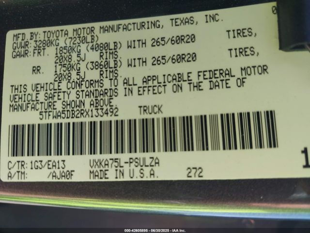 2024 TOYOTA TUNDRA 5TFWA5DB2RX133492 Photo 8