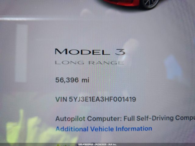 2017 TESLA MODEL 3 5YJ3E1EA3HF001419 Photo 6