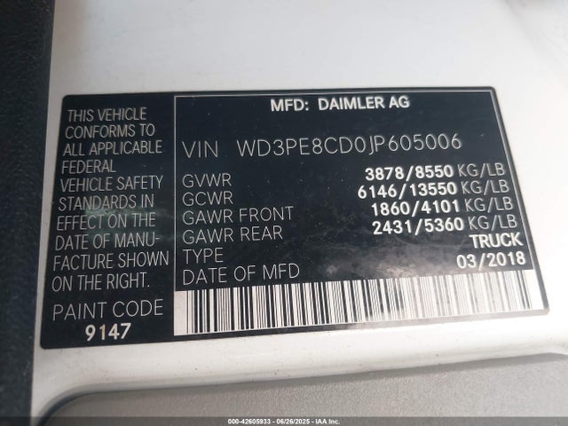 WD3PE8CD0JP605006 Mercedes-Benz mg5+mh5 with brake assist