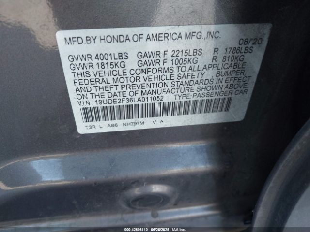 2020 ACURA ILX 19UDE2F36LA011052 Photo 8