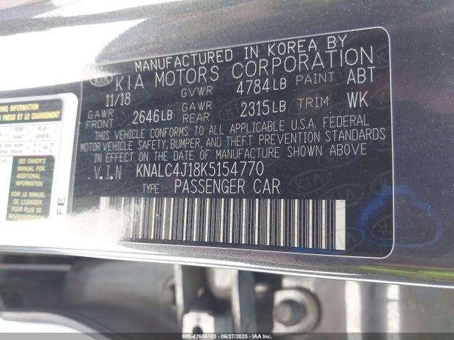 KNALC4J18K5154770 KIA gdi lambda ii