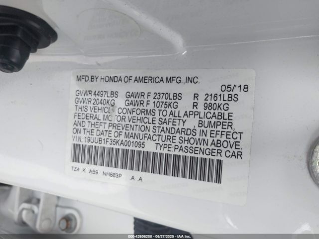 2019 ACURA TLX 19UUB1F35KA001095 Photo 8