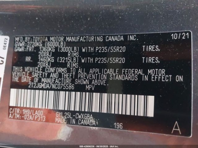 2022 LEXUS RX 450H 2T2JGMDA7NC075586 Photo 8