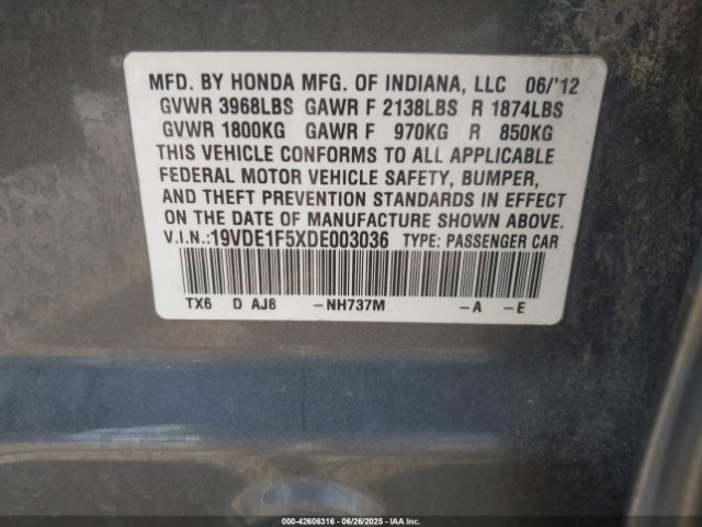 2013 ACURA ILX 19VDE1F5XDE003036 Photo 8