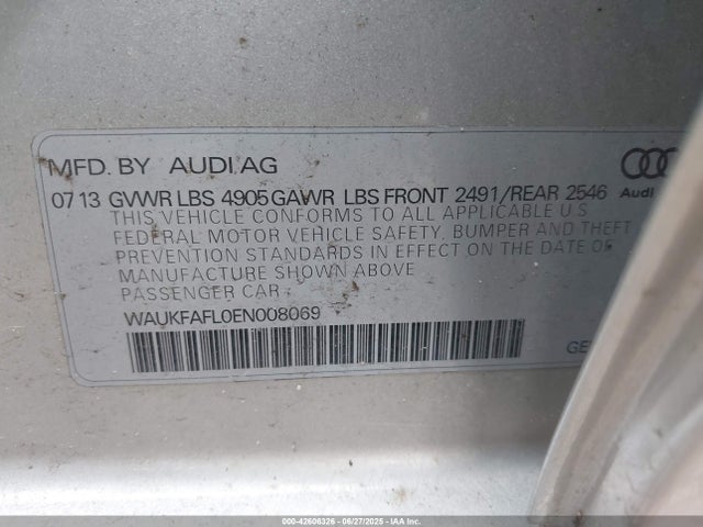 2014 AUDI A4 WAUKFAFL0EN008069 Photo 8