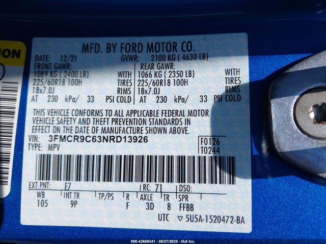 Ford dragon 2022 3FMCR9C63NRD13926 Image 9