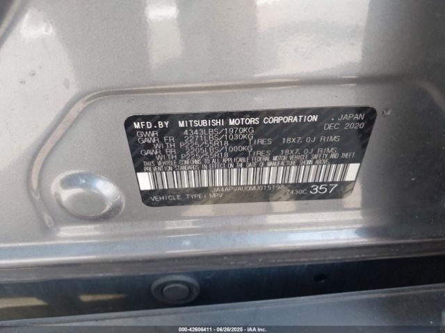 2021 MITSUBISHI OUTLANDER SPORT JA4APVAU0MU015198 Photo 8