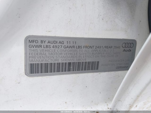 2012 AUDI A4 WAUFFAFL1CN017085 Photo 8