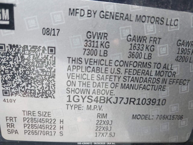 2018 CADILLAC ESCALADE 1GYS4BKJ7JR103910 Photo 8