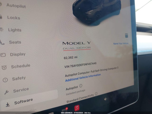 2022 TESLA MODEL Y 7SAYGDEF5NF457448 Photo 6