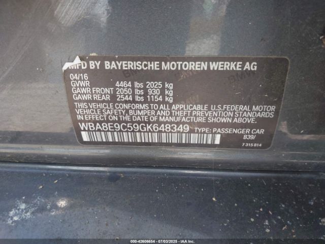 2016 BMW 328I WBA8E9C59GK648349 Photo 8