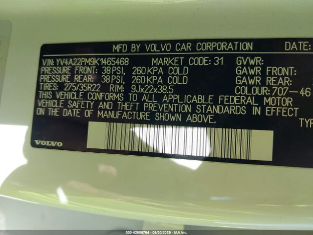 YV4A22PM9K1465468 Volvo b4204ts (hp)