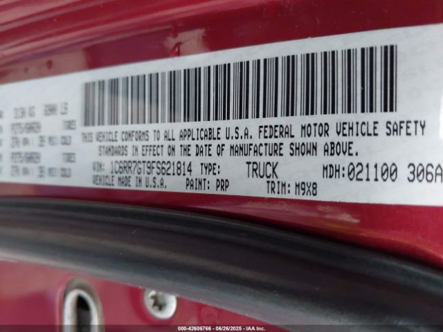 2015 RAM 1500 1C6RR7GT9FS621814 Photo 8