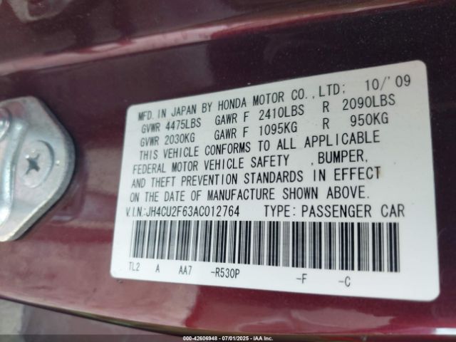 2010 ACURA TSX JH4CU2F63AC012764 Photo 8