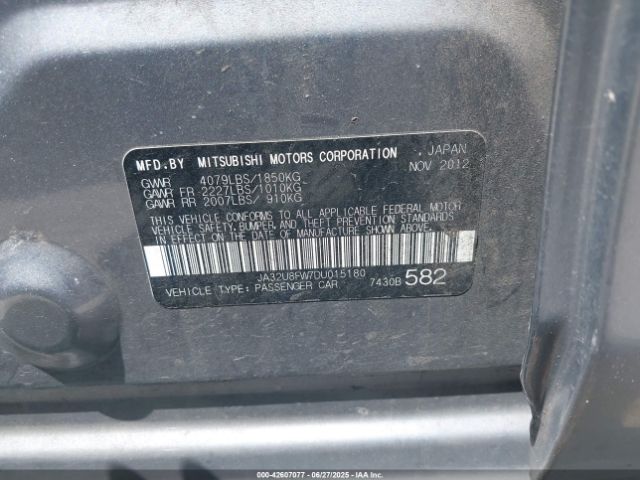 2013 MITSUBISHI LANCER JA32U8FW7DU015180 Photo 8