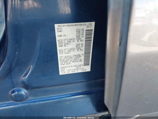 1N6AA1E56JN501391 Nissan 2018