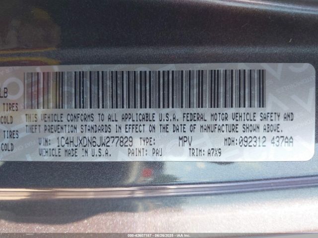 1C4HJXDN6JW277829 Jeep 2018