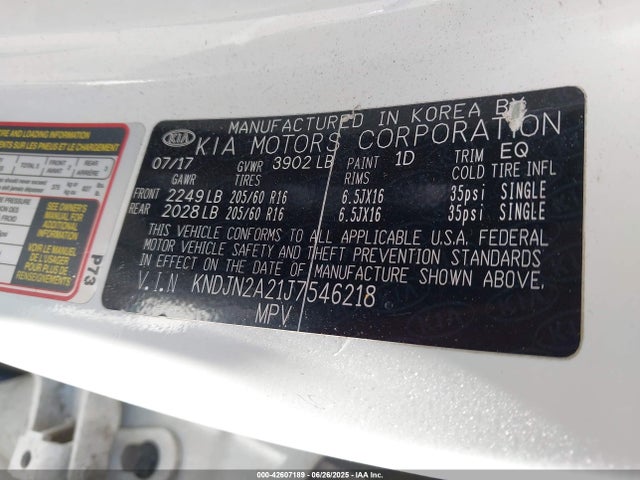 KIA g 2018 KNDJN2A21J7546218 Image 9