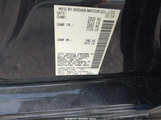 Nissan 2014 2014 1N4AL3AP2EC266009 Image 9