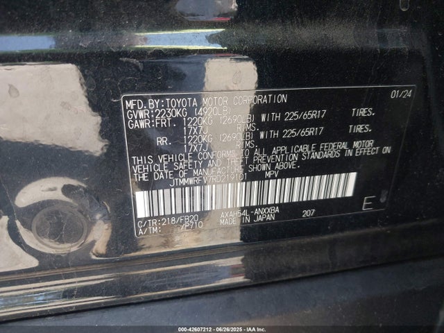 JTMMWRFV7RD219101 Toyota Rav4 Hybrid Le