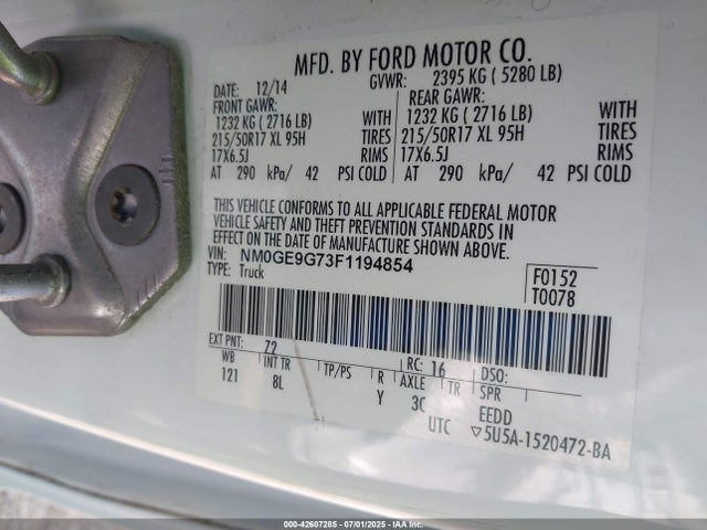 Ford 2015 2015 NM0GE9G73F1194854 Image 9
