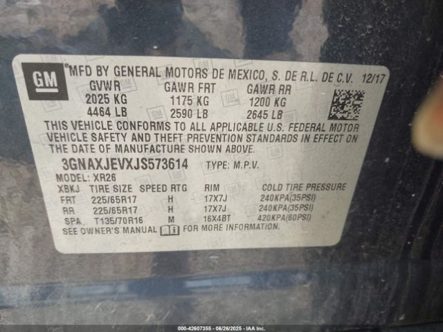 2018 CHEVROLET EQUINOX 3GNAXJEVXJS573614 Photo 8
