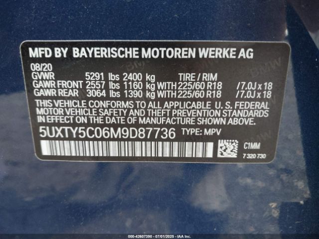 2021 BMW X3 5UXTY5C06M9D87736 Photo 8