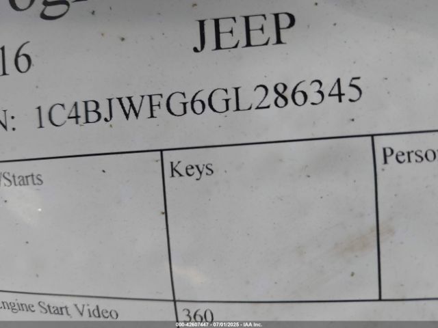 2016 JEEP WRANGLER UNLIMITED 1C4BJWFG6GL286345 Photo 8